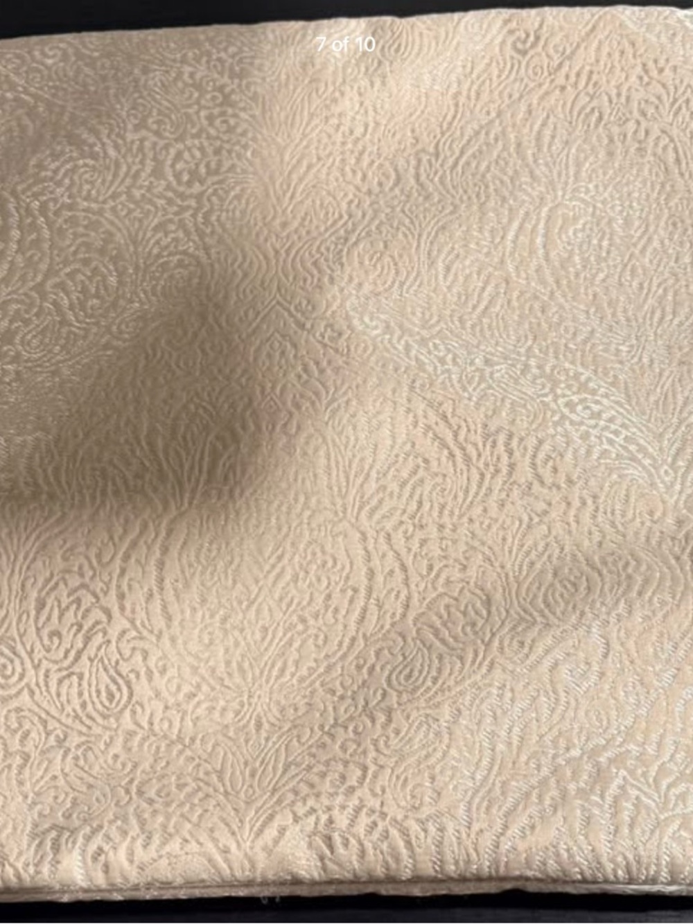 Elegant Textured Cream Damask Pillow Cover